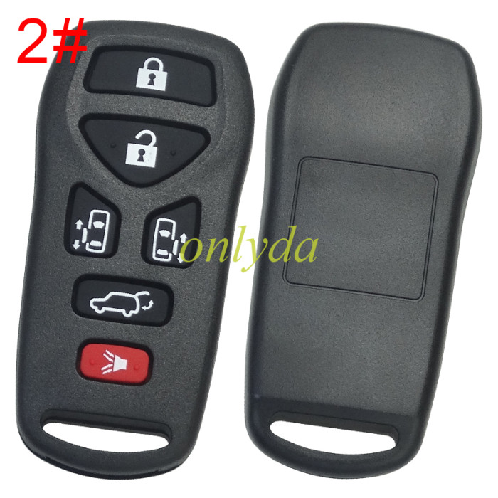 For Nissan remote key blank without badge , pls choose button model