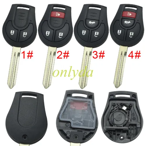 For Nissan  remote key blank without badge pls choose button model