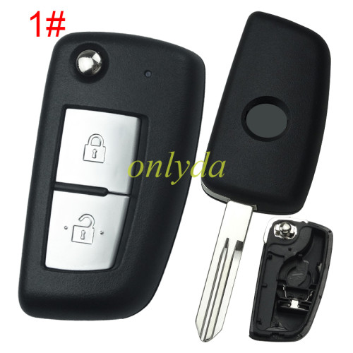 For Nissan remote key blank with badge, the blade is 40cm , pls choose button model