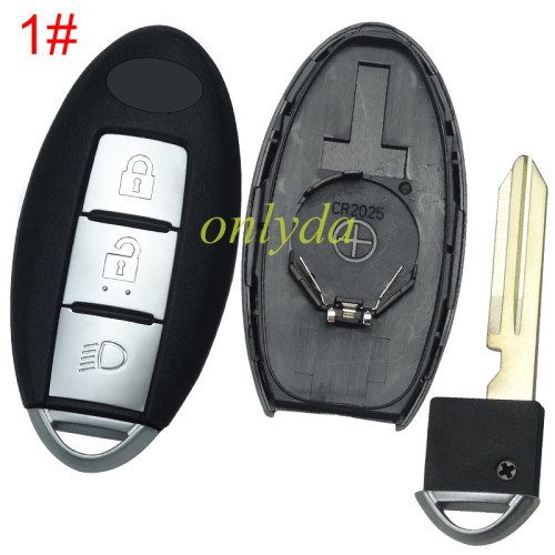 For Infinite remote key blank with badge ,T-shaped interior. pls choose button model