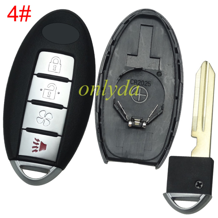 For Infinite remote key blank with badge ,T-shaped interior. pls choose button model