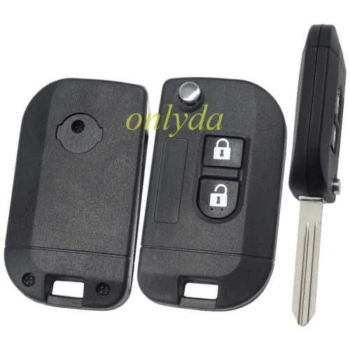 For Nissan modified  remote key shell  2 button with badge