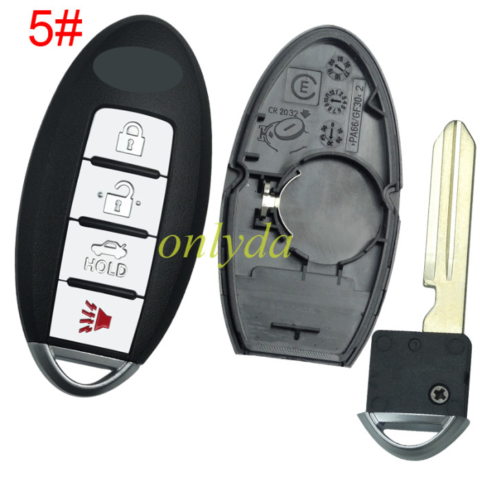 For Infinite remote key blank with badge ,with buckle,  pls choose button model