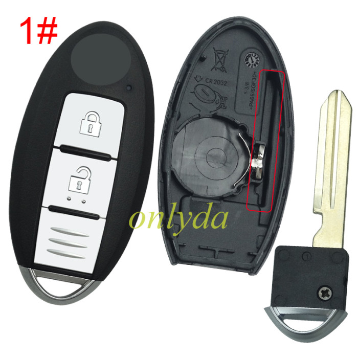 For Nissan   remote key blank with Nissan original badge ,without  buckle,With light hole for new model, pls choose button model
