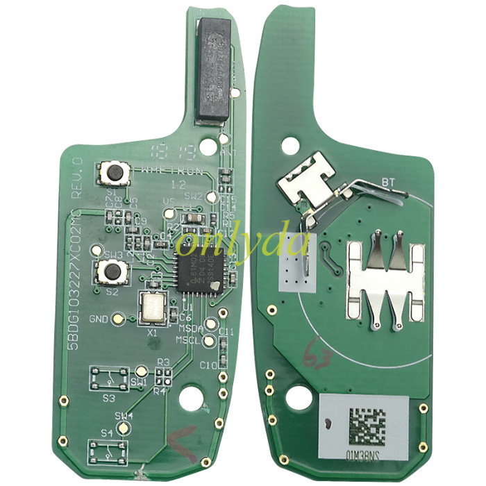 For Chevrolet original 3 button remote key  HITAG AES NXP61M02  4A chip-434mhz