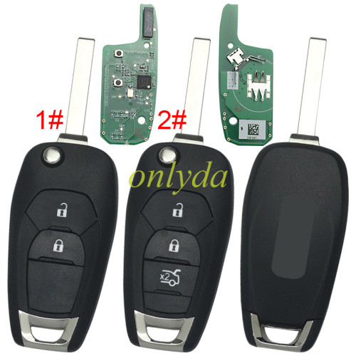 For Chevrolet original 3 button remote key  HITAG AES NXP61M02  4A chip-434mhz