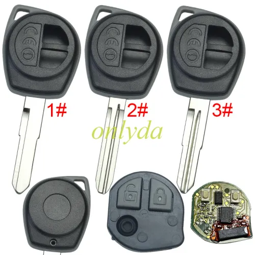 Original Suzuki 2 button remote key 433.9MHZ FSKID47 PCF7961X Hitag3 For Suzuki Swift SX4 Ciaz Ertiga Cultus Xcross Auto Control Fob CMIIT ID: 2014DJ5741 Model No.T68LO original remote + aftermarket shell