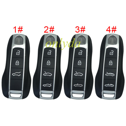 OEM PORSCHE SMART KEY FOB TRANSMITTER ALARM IYZPK3  5M chip  Keyless go  for Porsche 911 Cayenne Panamera Macan  3/4 Button 433MHZ