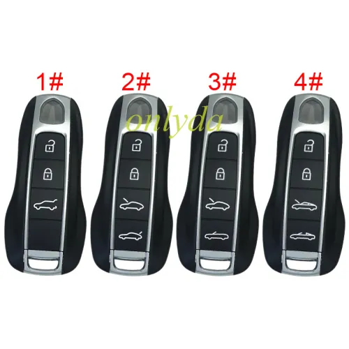 OEM PORSCHE SMART KEY FOB TRANSMITTER ALARM IYZPK3  5M chip  Keyless go  for Porsche 911 Cayenne Panamera Macan  3/4 Button 433MHZ