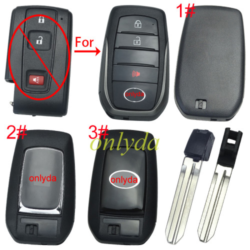 For Toyota 2+1 button modified key shell ,please choose the badge