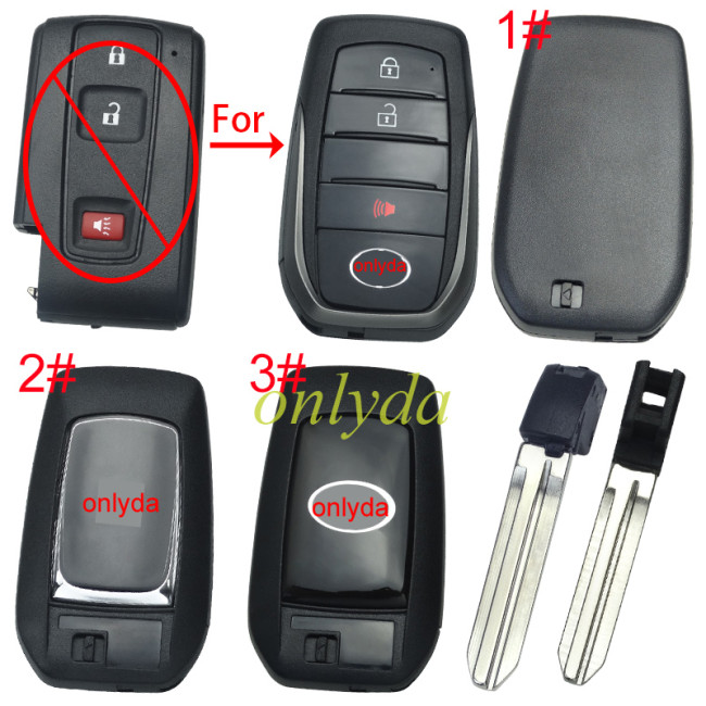 For Toyota 2+1 button modified key shell ,please choose the badge