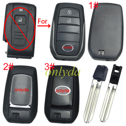 For Toyota 2 button modified key shell ,please choose the badge