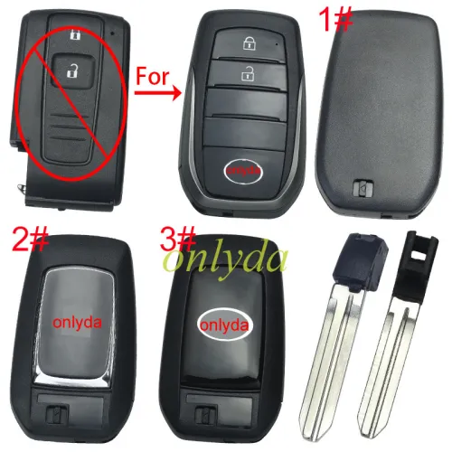For Toyota 2 button modified key shell ,please choose the badge