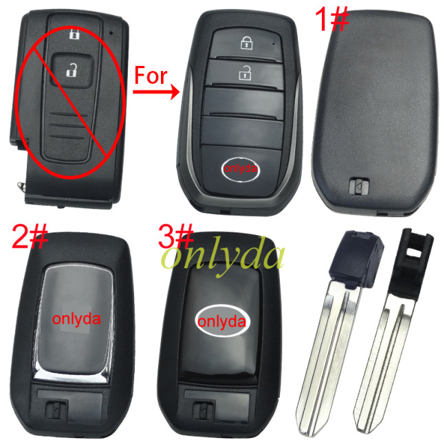For Toyota 2 button modified key shell ,please choose the badge