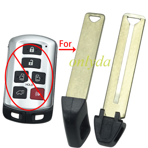 For  Toyota key blade，inside with groove  ,outside is flat