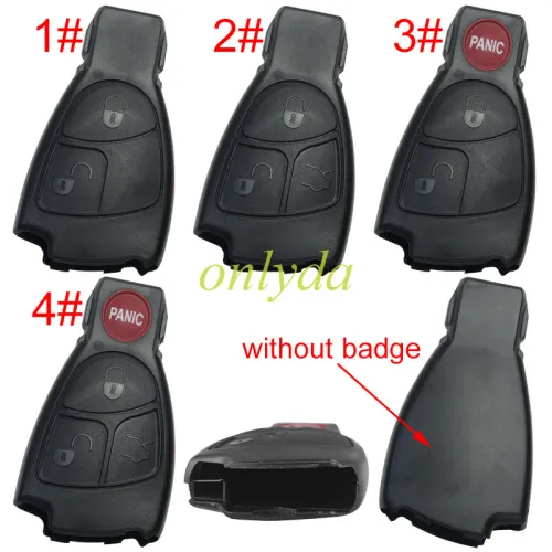 For Benz remote key blank without badge, pls choose the button