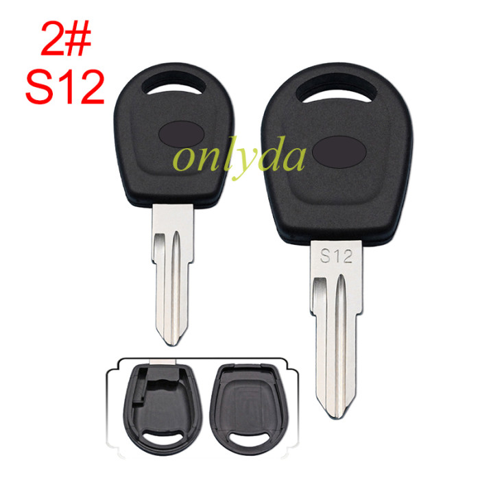 For Chery transponder key blank with chip slot with badge , pls choose blade model