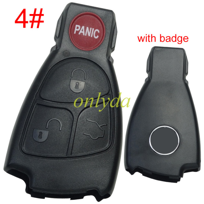 For Benz  remote key blank with badge, pls choose the button