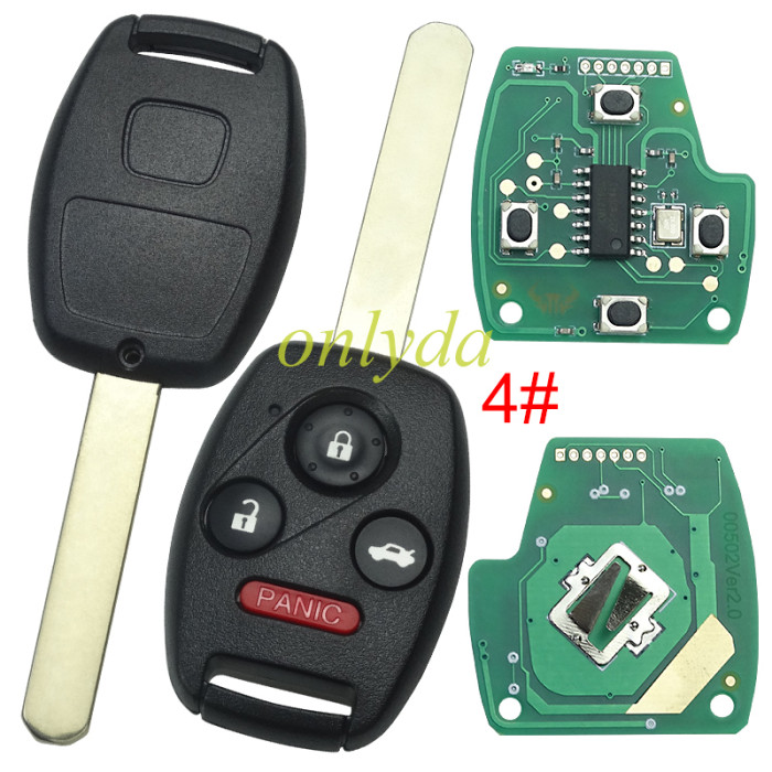 For Honda Accord remote key with 313.8mhz /315Mhz/ 433Mhz  adjustable frequency FCCID:OUCG8D-380H-A chip ：ID13 2005 - 2006 Honda CR-V
