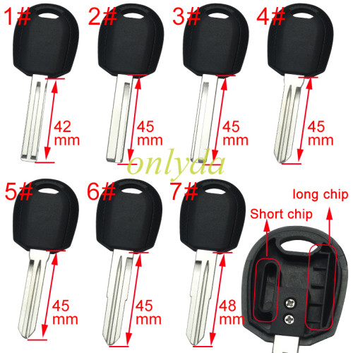 For kia transponder key blank without logo   with chip slot place with blade . pls choose blade model