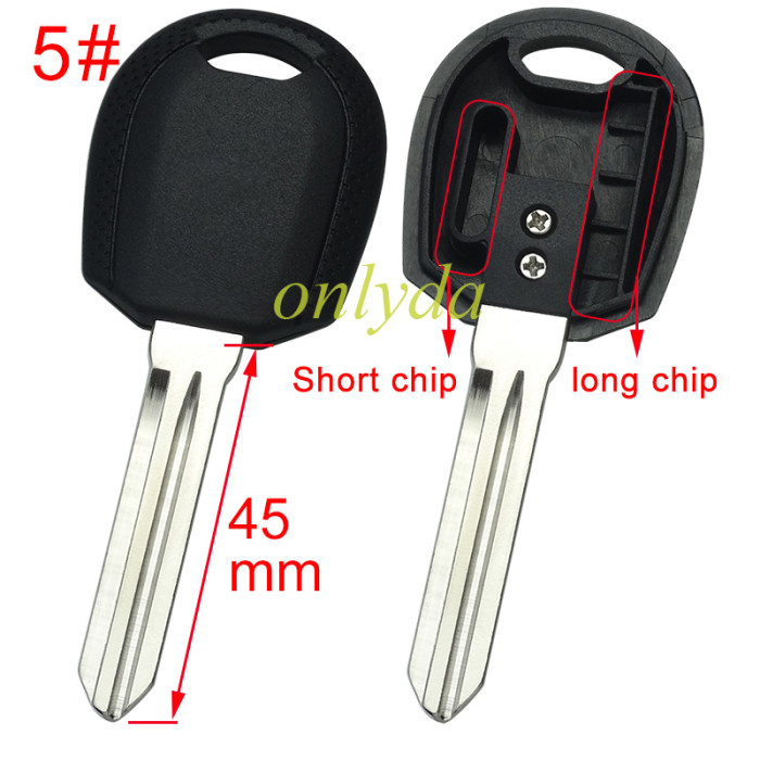 For kia transponder key blank without logo   with chip slot place with blade . pls choose blade model