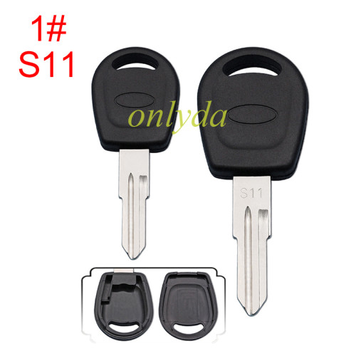 For Chery transponder key blank with chip slot without badge , pls choose blade model