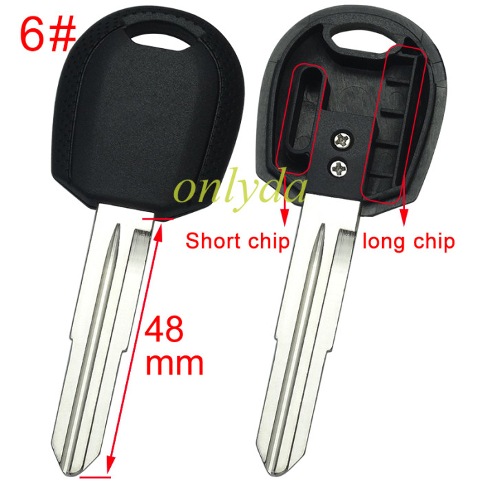 For kia transponder key blank without logo   with chip slot place with blade . pls choose blade model