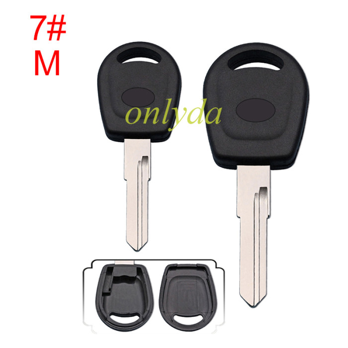 For Chery transponder key blank with chip slot with badge , pls choose blade model