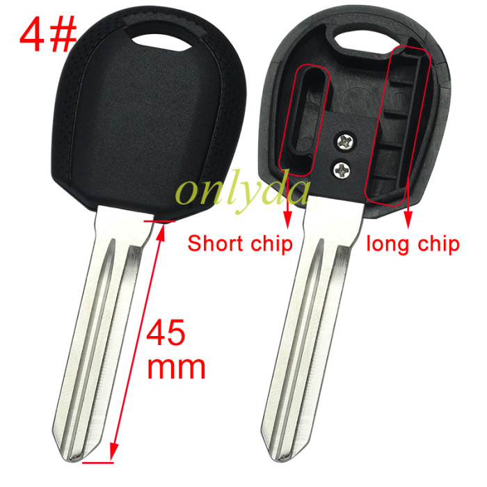 For kia transponder key blank without logo   with chip slot place with blade . pls choose blade model