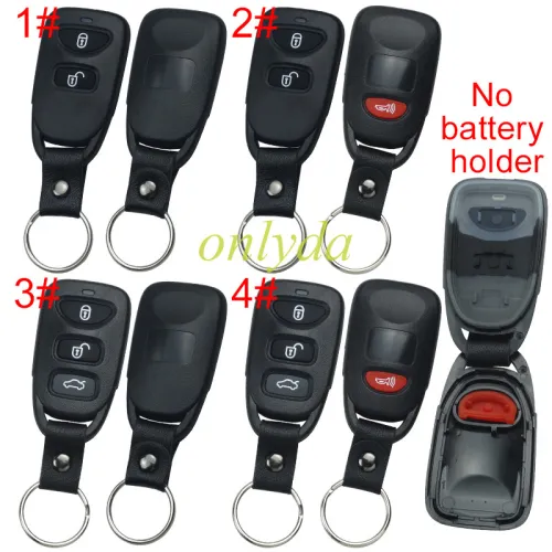 For Hyundai remote key blank no battery holder without logo . pls choose button model