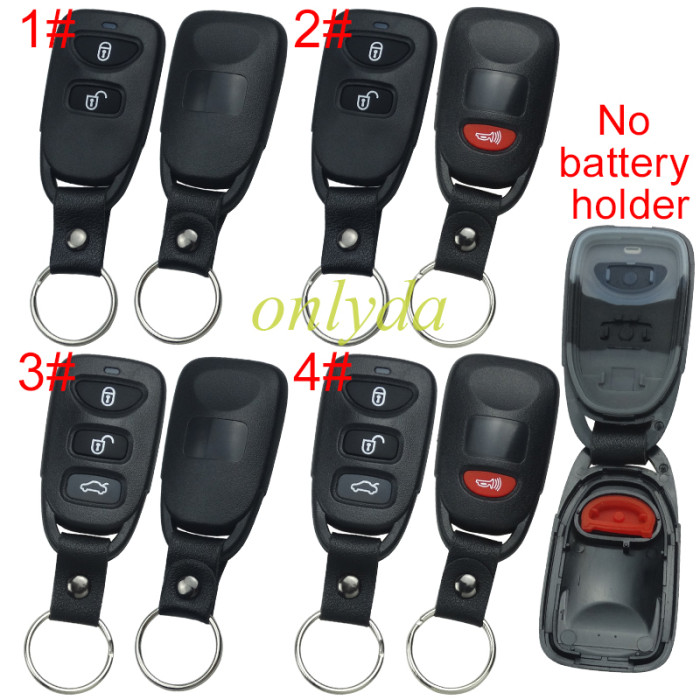 For Hyundai remote key blank no battery holder without logo . pls choose button model