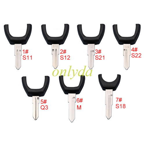 For Chery transponder key head with short  blade ， pls choose blade model .
