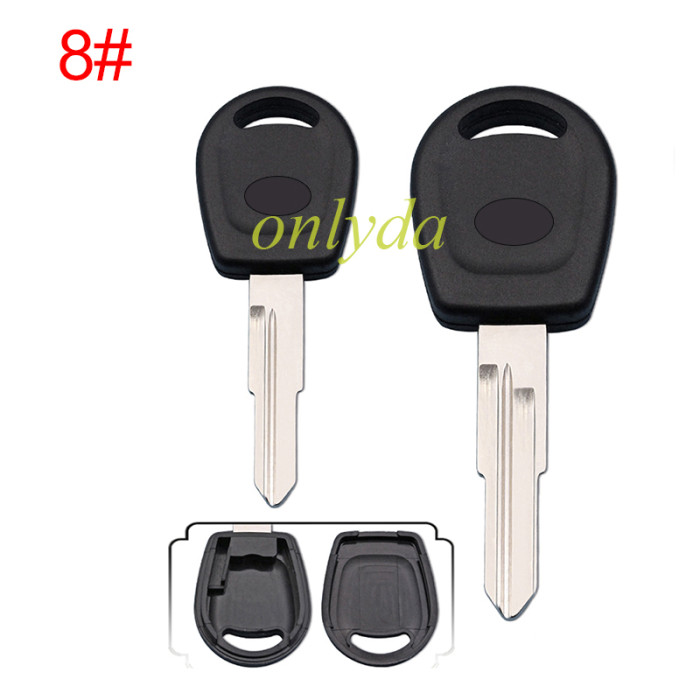 For Chery transponder key blank with chip slot with badge , pls choose blade model