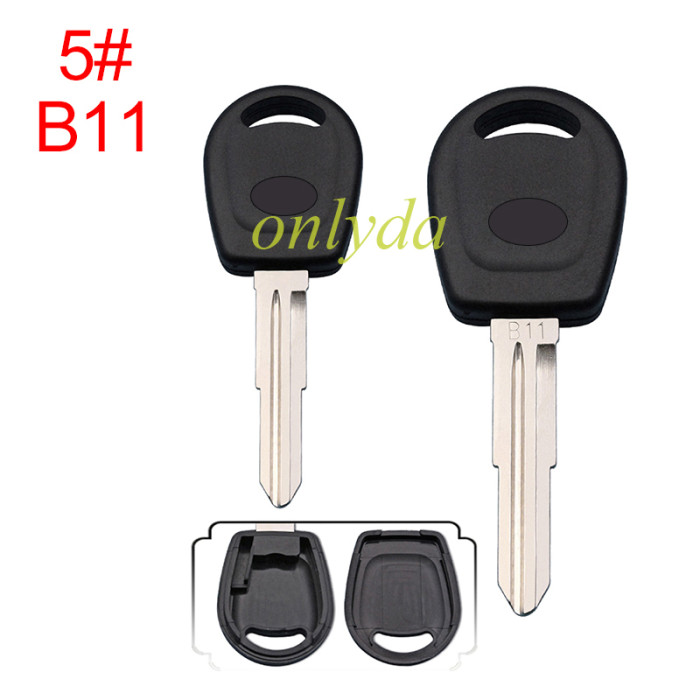 For Chery transponder key blank with chip slot with badge , pls choose blade model