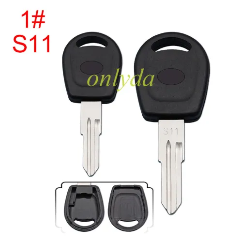 For Chery transponder key blank with chip slot with badge , pls choose blade model