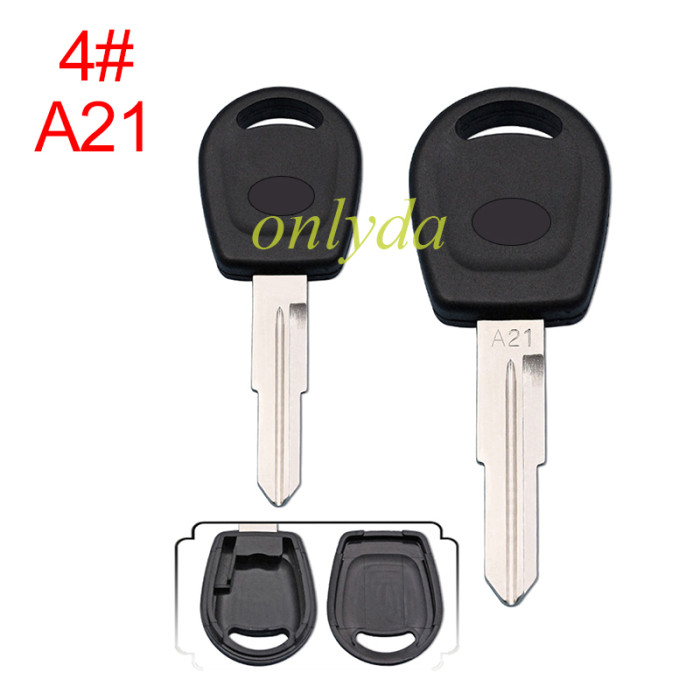 For Chery transponder key blank with chip slot with badge , pls choose blade model