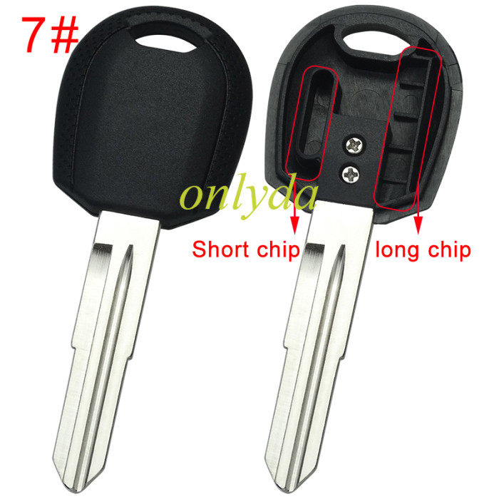 For kia transponder key blank without logo   with chip slot place with blade . pls choose blade model