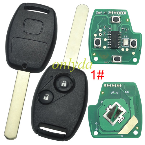 For Honda remote key with 313.8mhz /315Mhz/ 433Mhz  adjustable frequency FCCID:OUCG8D-380H-A chip ：8E 2007-2008 Honda Fit chip-035B