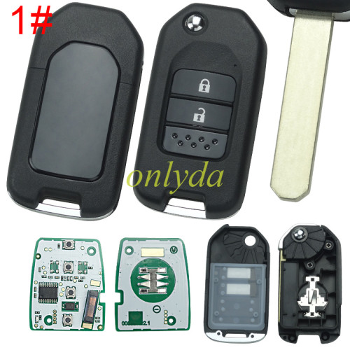 Honda  remote key with chip 47-7961XTT inside 313.8MHZ FCC ID:MLBHLIK6-1T Fits: 2013-2015 CR-V   pls choose button