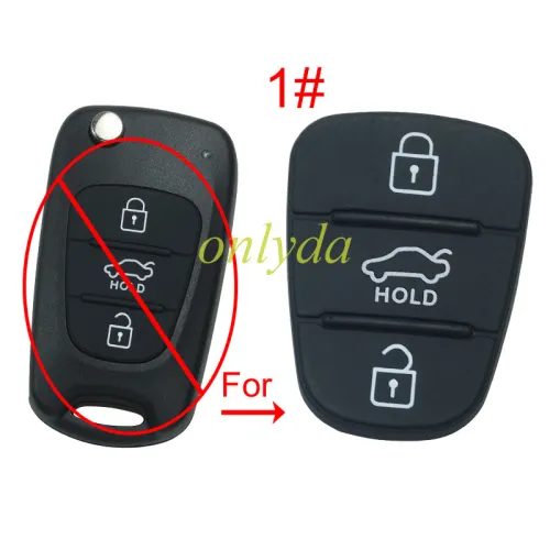 For Hyundai 3 button remote key pad， pls choose model