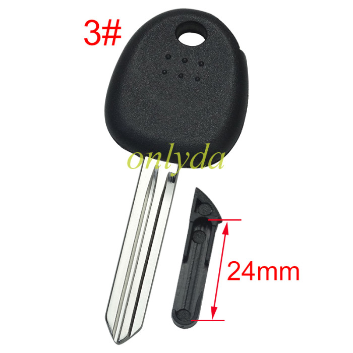 Super Stronger GTL shell  Hyundai transponder key shell with balde  ,without badge ,Long latch 24mm, pls choose blade