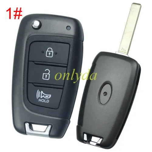 For Hyundai  remote key blank with badge , pls choose button