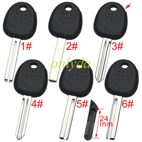 Super Stronger GTL shell  Hyundai transponder key shell with balde  ,without badge ,Long latch 24mm, pls choose blade