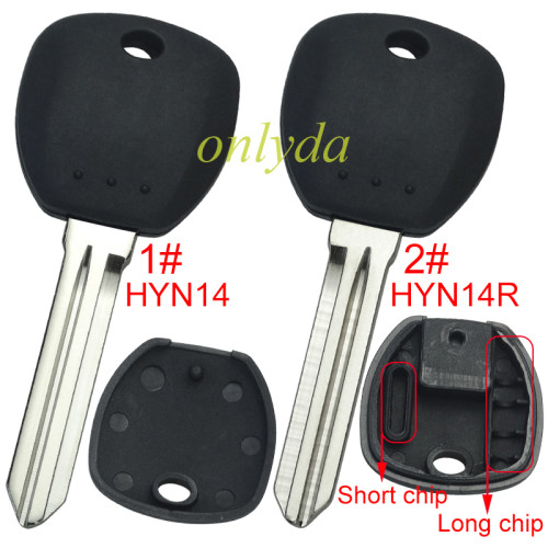 Super Stronger GTL shell  hyundai transponder key blank with HYN14/HYN14R blade,can put TPX long chip , pls choose blade