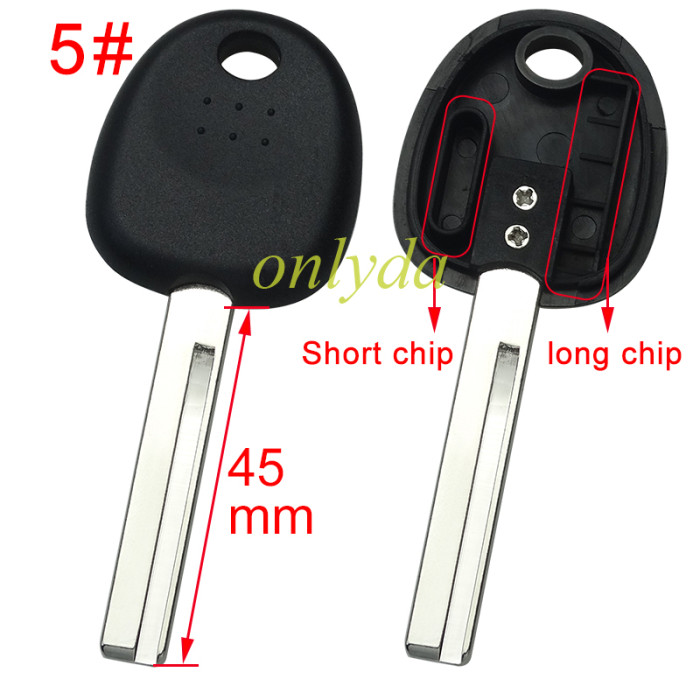 For Hyundai transponder key shell with balde have chip solt ,without badge , pls choose blade