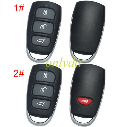 For Hyundai 3/3+1 button remote key shell , pls choose button