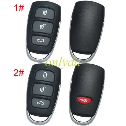For Hyundai 3/3+1 button remote key shell , pls choose button