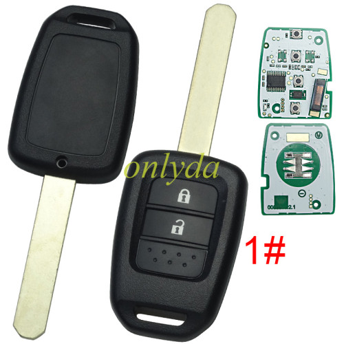 For Honda  remote key with PCF7961/HITAG 3 313.8mhz, pls choose button  FCC ID:MLBHLIK6-1T