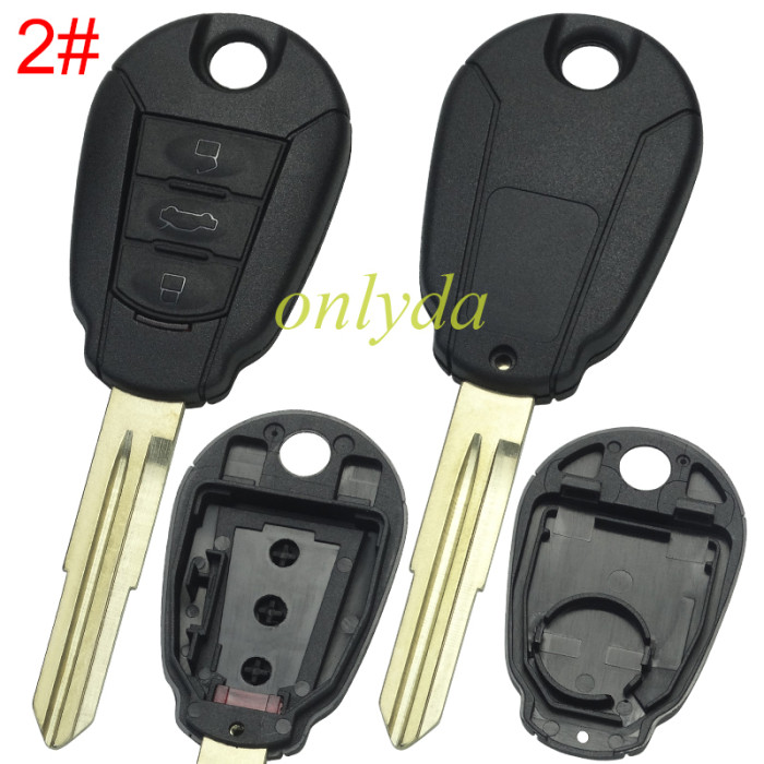 For Hyundai 2/3 button remote key blank without badge , pls choose button