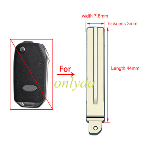 For Kia new smart running folding key blade